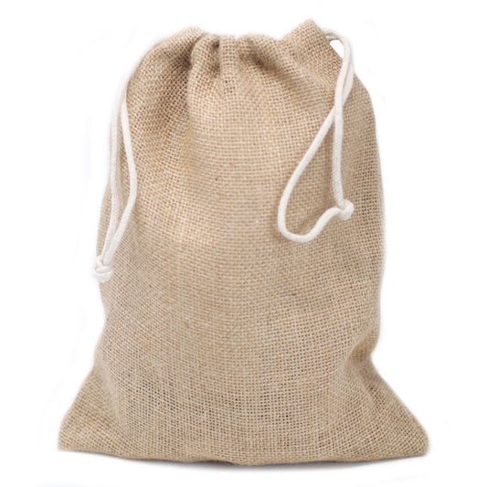 Natürlicher Jutebeutel 24x30 cm - Mit Kordel, für nachhaltige Geschenke
