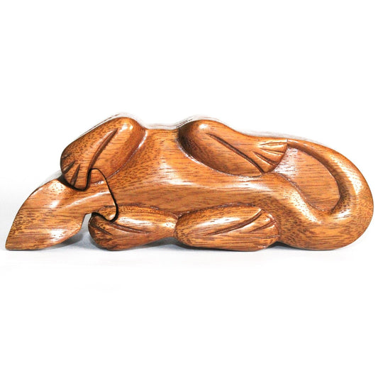 Bali Magic Box 'Gecko' – Handgefertigte Holzrätselbox mit Geheimfach