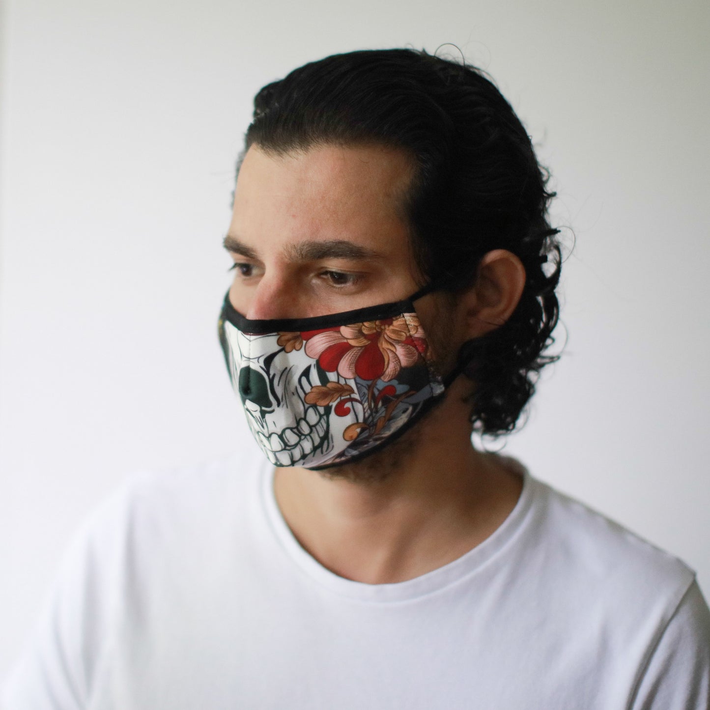 Wiederverwendbare Alltagsmaske mit Calavera-Muster – Stilvoller Begleiter für Erwachsene