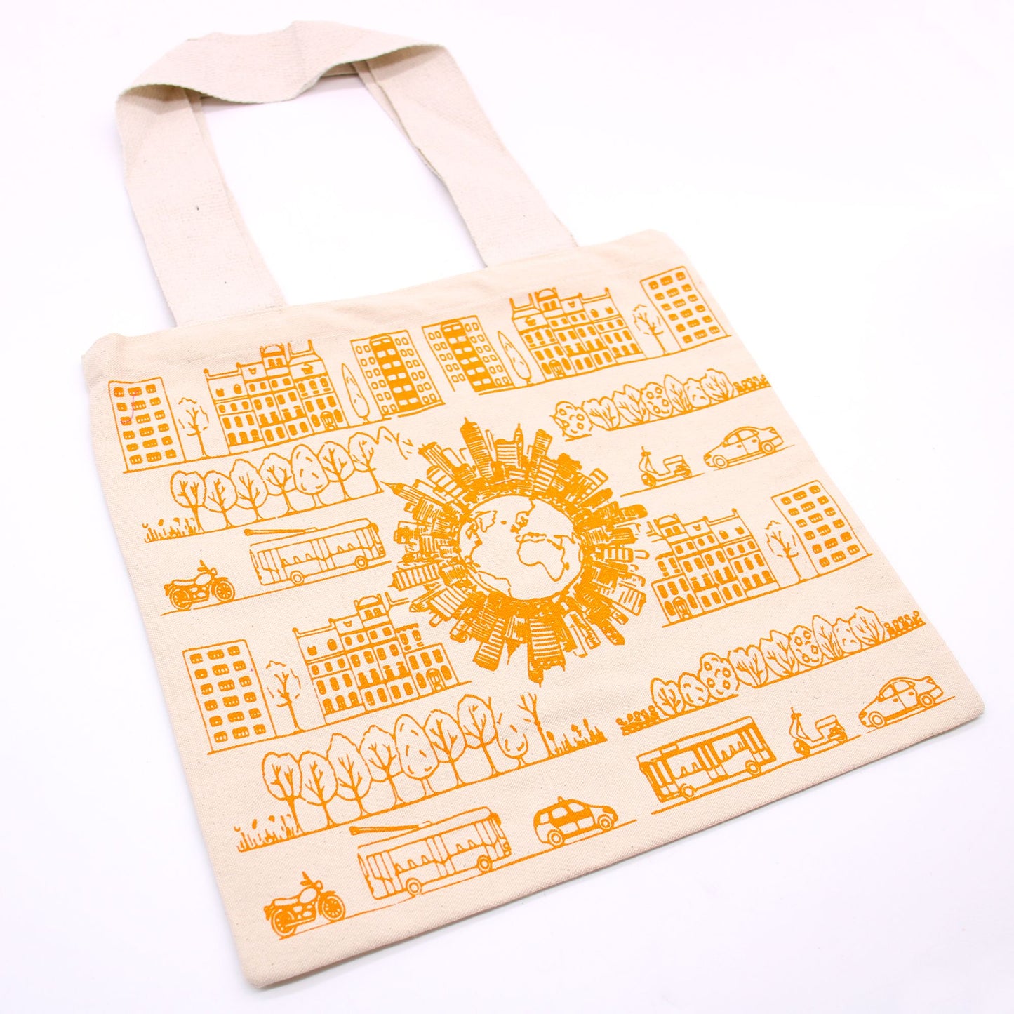 XL Baumwolltasche City Life - 38x42 cm - Robuster 10oz Canvas