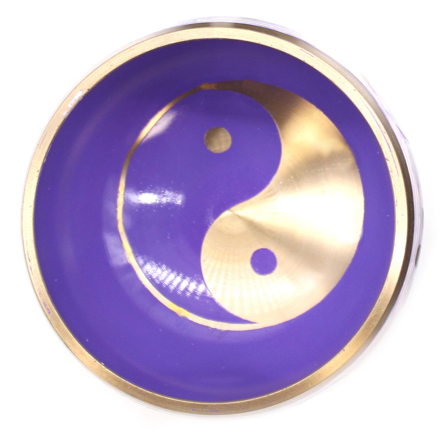 Klangschalen-Set Yin & Yang in Weiß und Violett, 10,7 cm