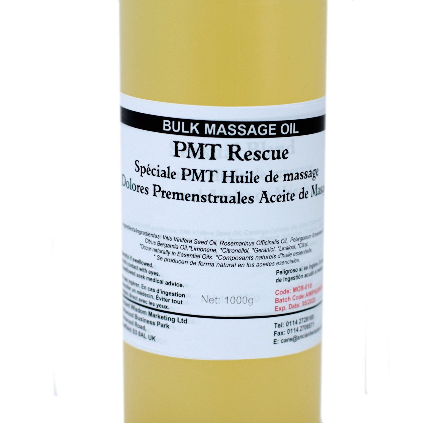 Rescue Massageöl – 1kg Gebinde für intensive Pflege und Entspannung