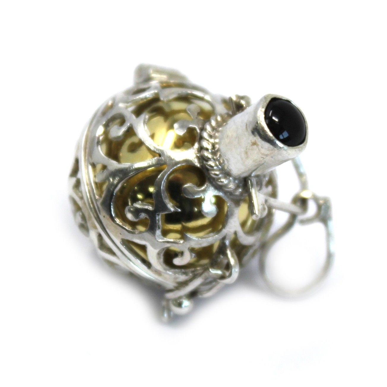 Engelsglocke 'Abendruhe' Anhänger aus 925er Sterlingsilber – 18mm persönlicher Talisman