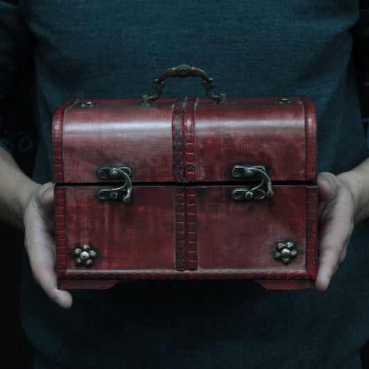 Set mit 3 Vintage-Truhen im Kolonialstil - Handgealterte Aufbewahrungsboxen