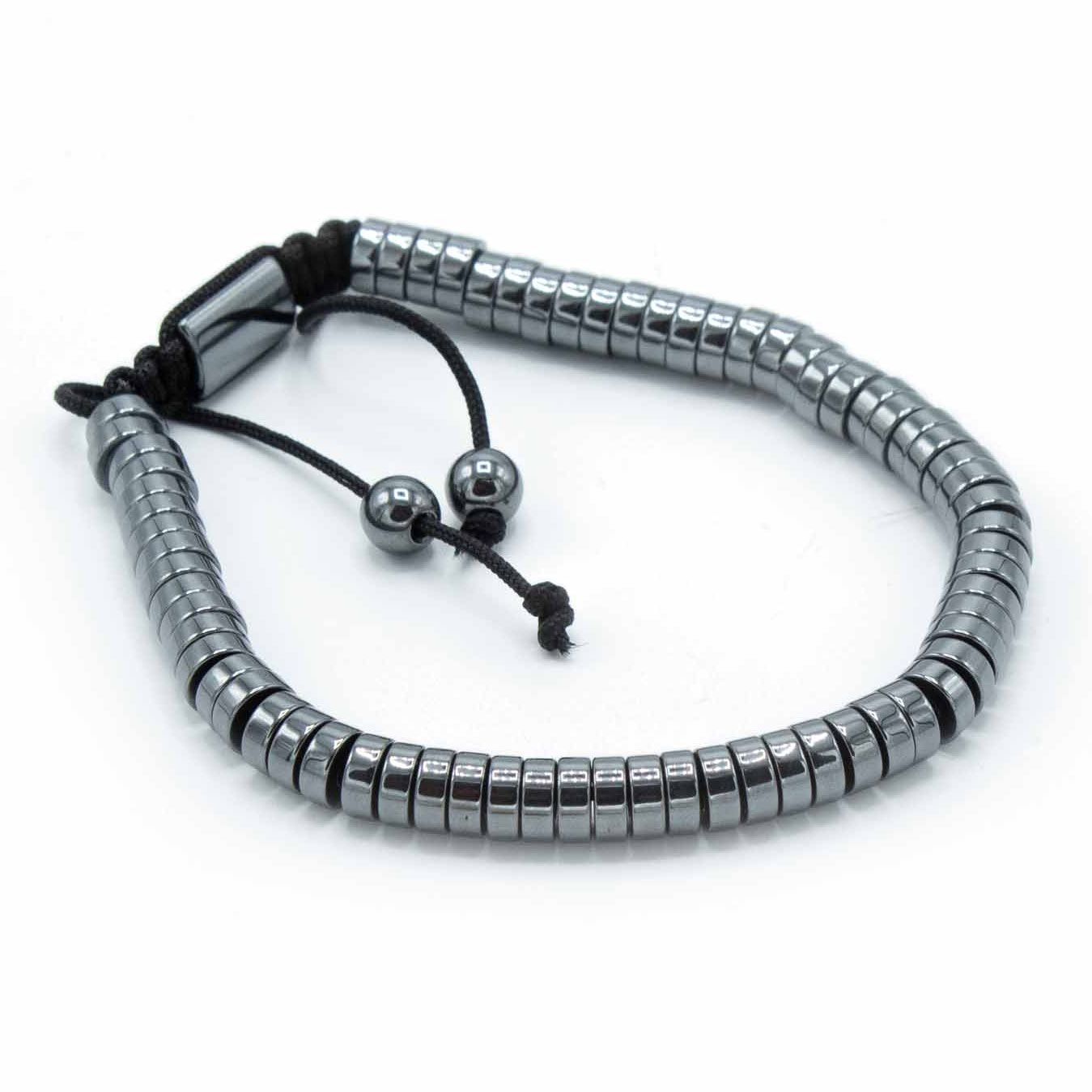 Shamballa Armband aus magnetischem Hämatit mit Kreisperlen