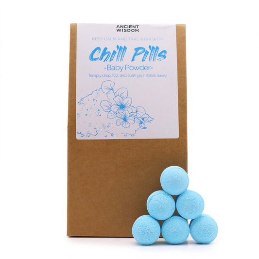 Geschenkset Babypuder Badeperlen - 30 Mini-Badebomben für zarte Entspannung