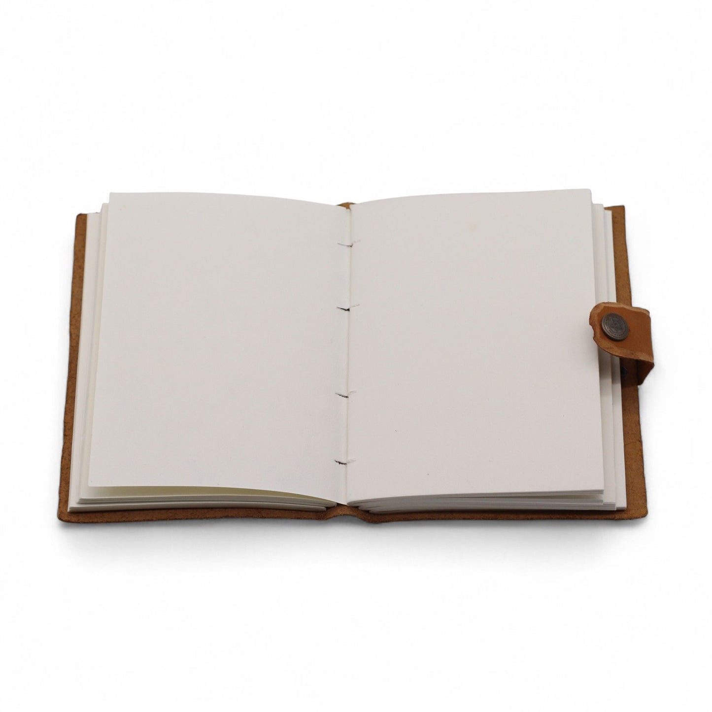 Notizbuch aus Leder mit floraler Prägung – Rustikaler Charakter in Tanne