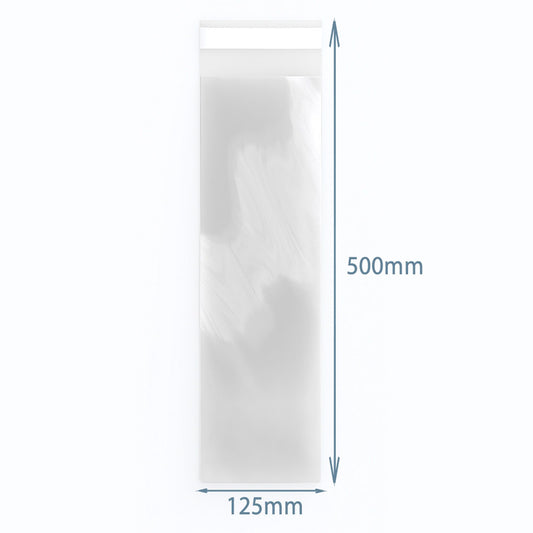 KlarSicht Beutel wiederverschließbar 12,5 x 50 cm (500 Stück) - Premium Geschenkverpackung