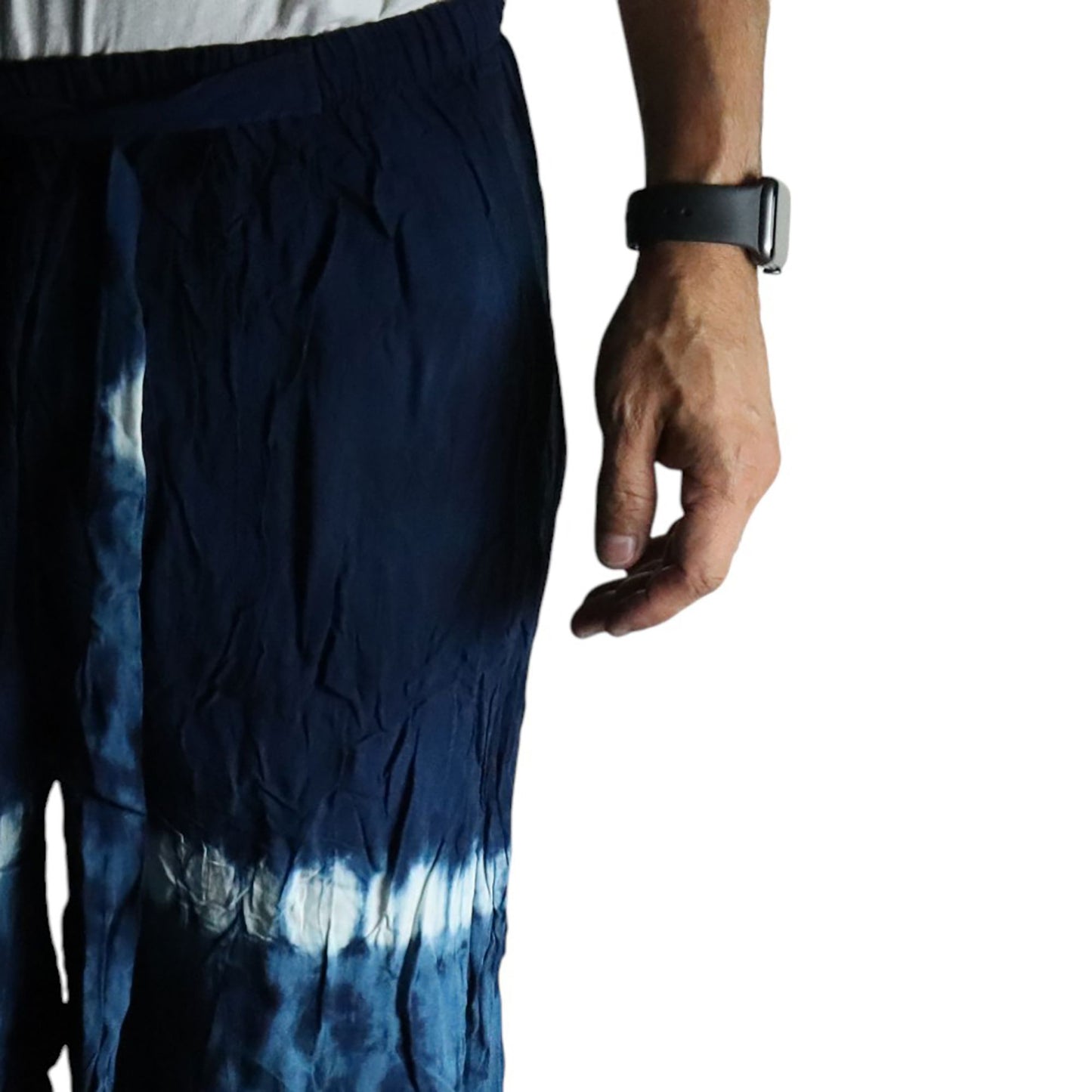 Loungehose im japanischen Stil - Entspannung in Teal & Orange
