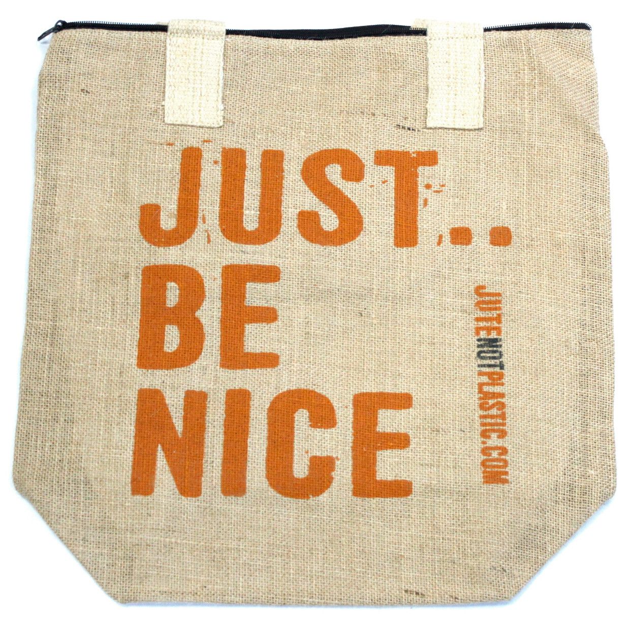 JuteNotPlastic EcoChic – Stilvolle Jute-Tasche mit Reißverschluss