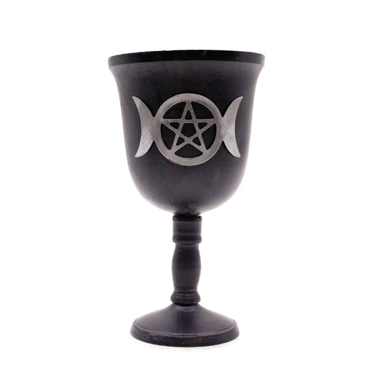 Ritualkelch 'Dreifachmond' aus Eisen – Handgeschmiedet für spirituelle Praktiken