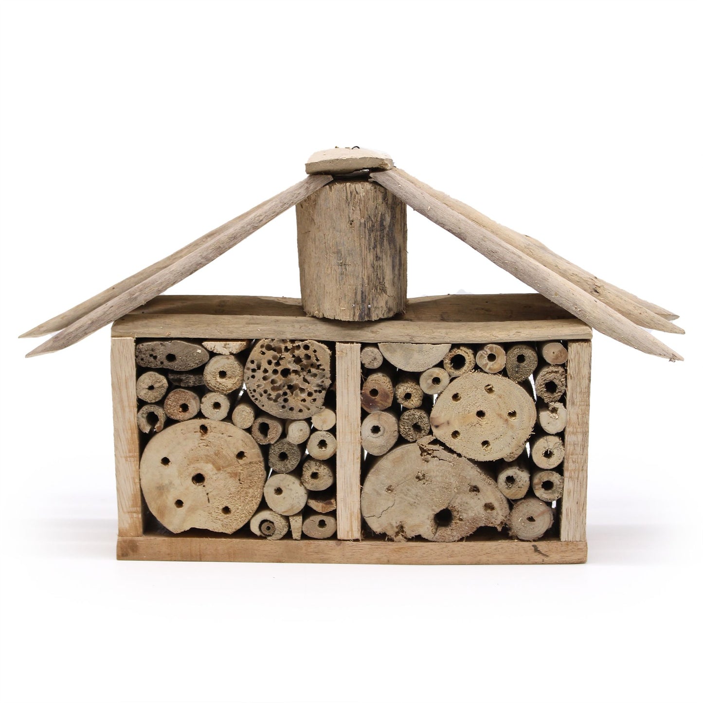 Insektenhotel aus recyceltem Treibholz - Nisthilfe für Wildbienen & Nützlinge