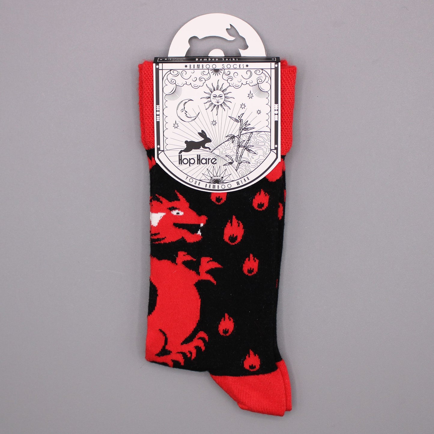 Mystic Bamboo Socken 'Roter Drache' - Größe 36-40