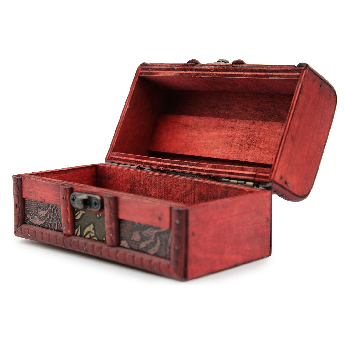Große Goldene Kolonialtruhe - Vintage Schatulle mit Messingbeschlägen