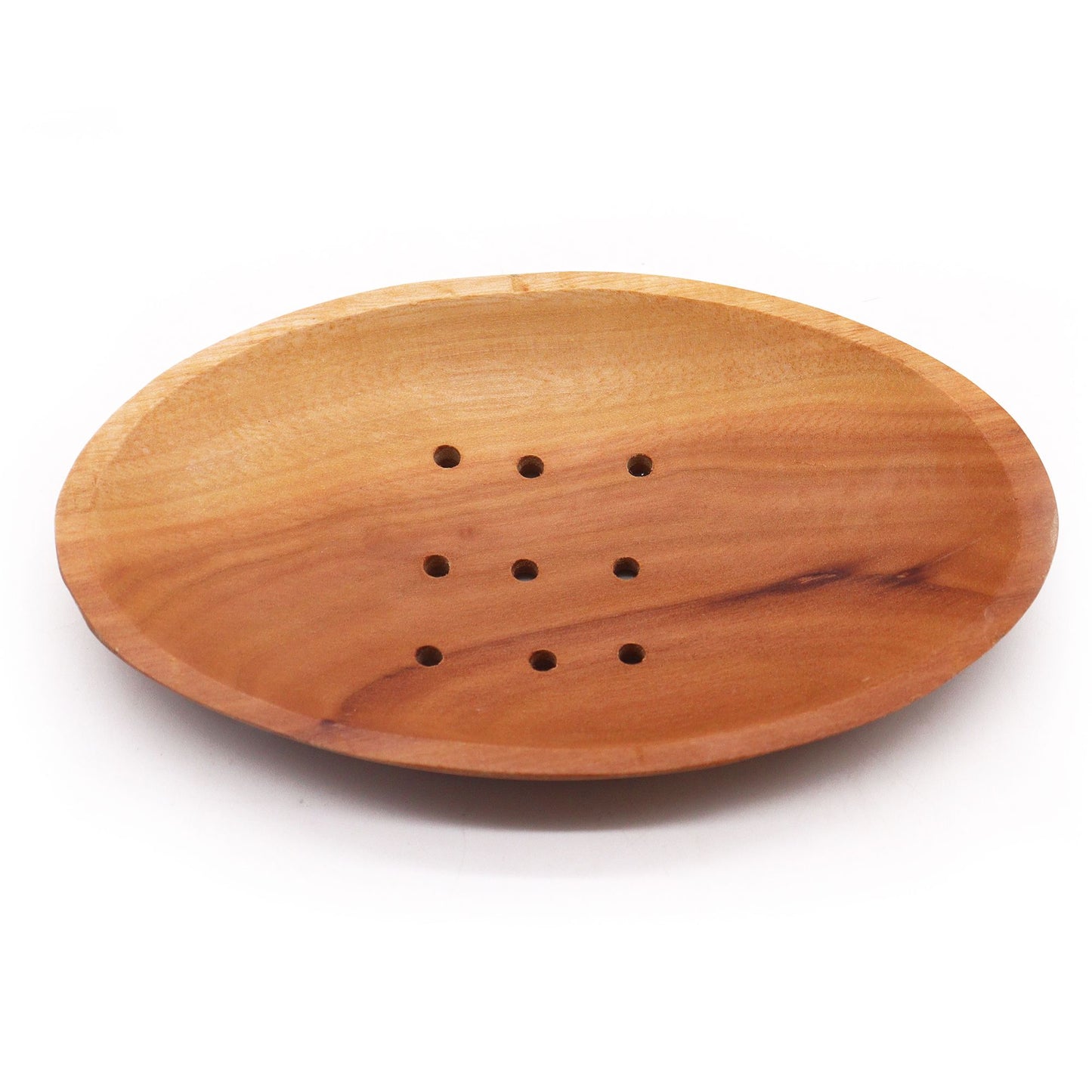 Seifenschale Oval aus Breiapfelholz – Handgefertigt mit Drainage