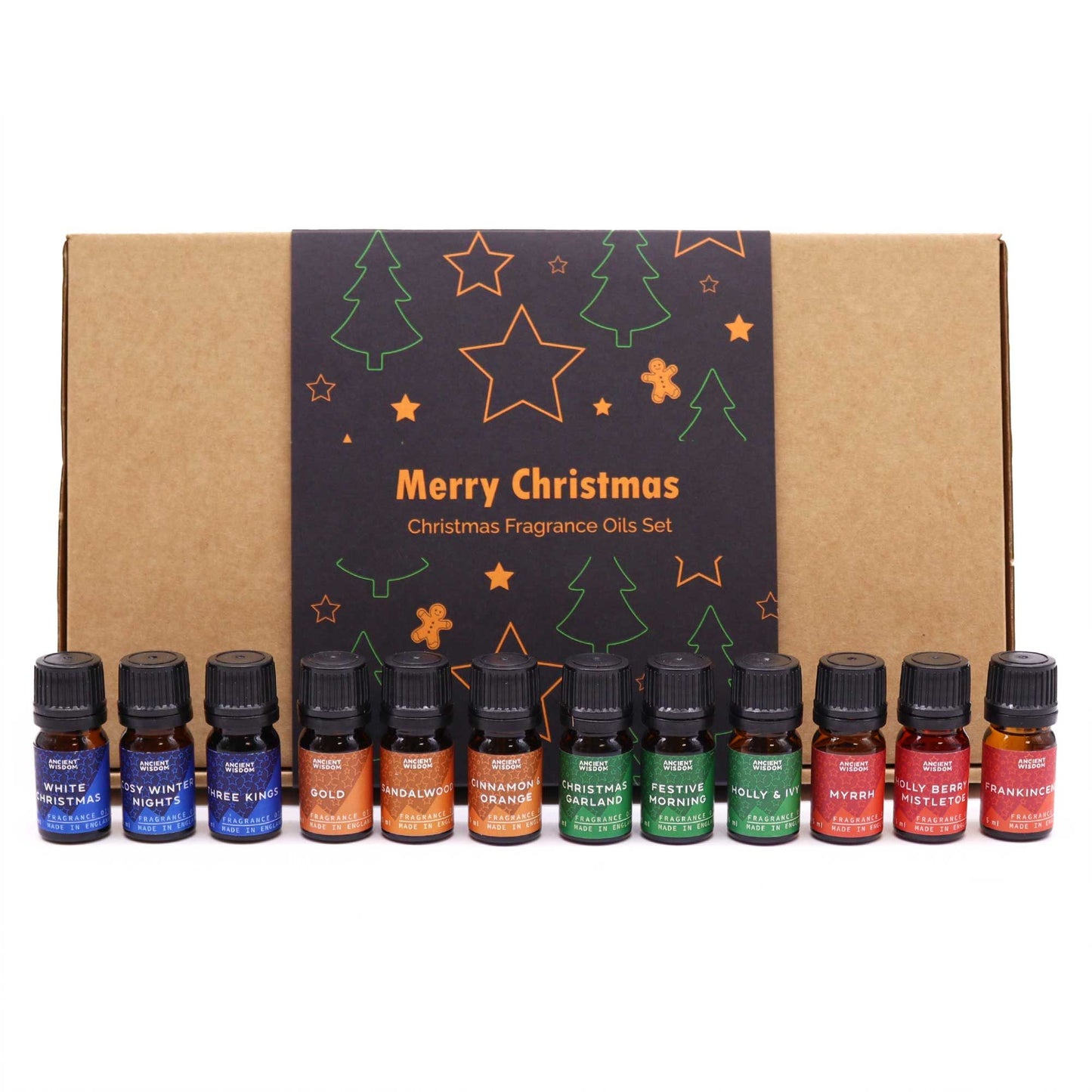 Duftöl-Set 'Heilige Weihnachtsdüfte' – 12 festliche Aromen in Premium-Box