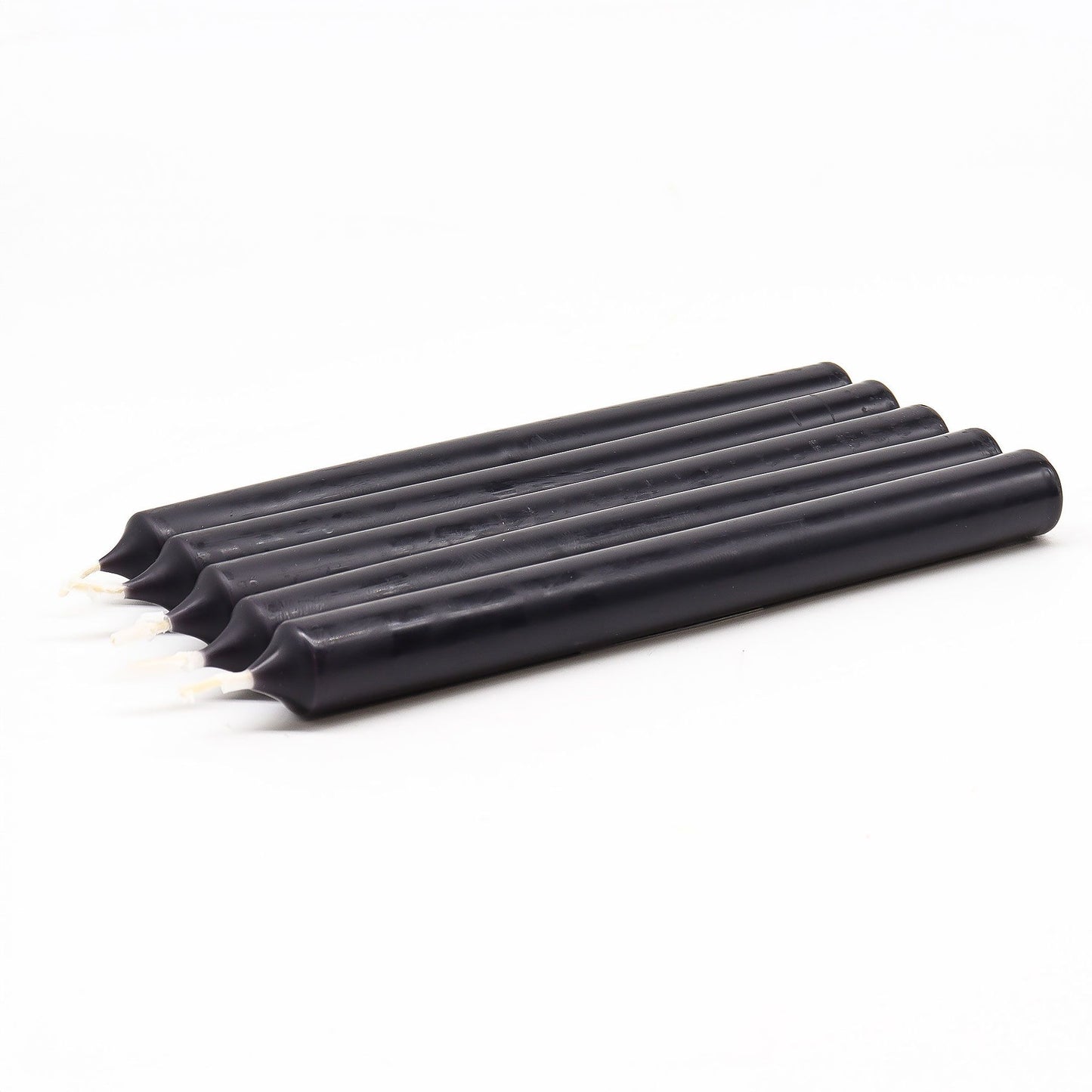 Set aus 5 schwarzen Abendkerzen für elegante Tischdekoration
