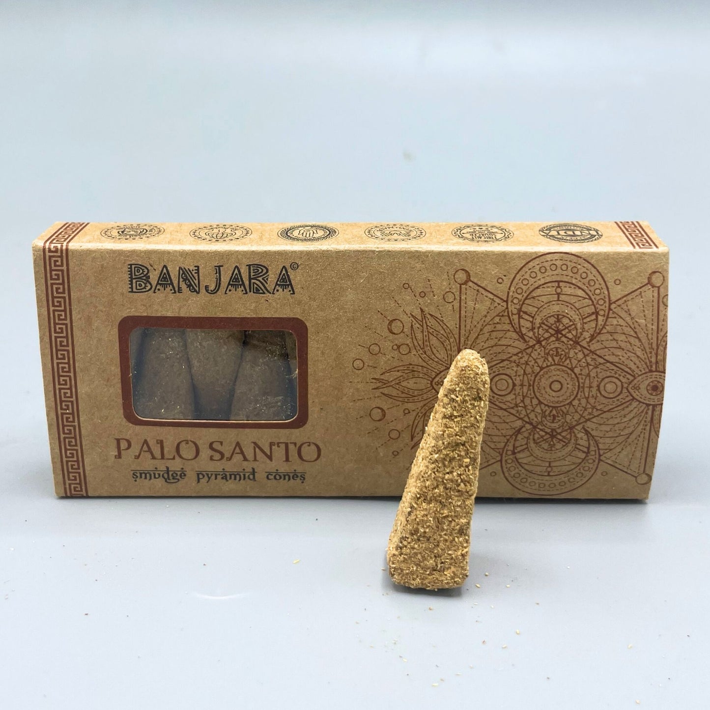 Banjara Räucherkegel Pyramidenform - Palo Santo Heiliges Holz (10 Stück)