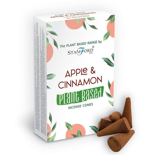 Pflanzenbasierte Räucherkegel Apfel-Zimt - 12 Stück, 30 Min. Brenndauer