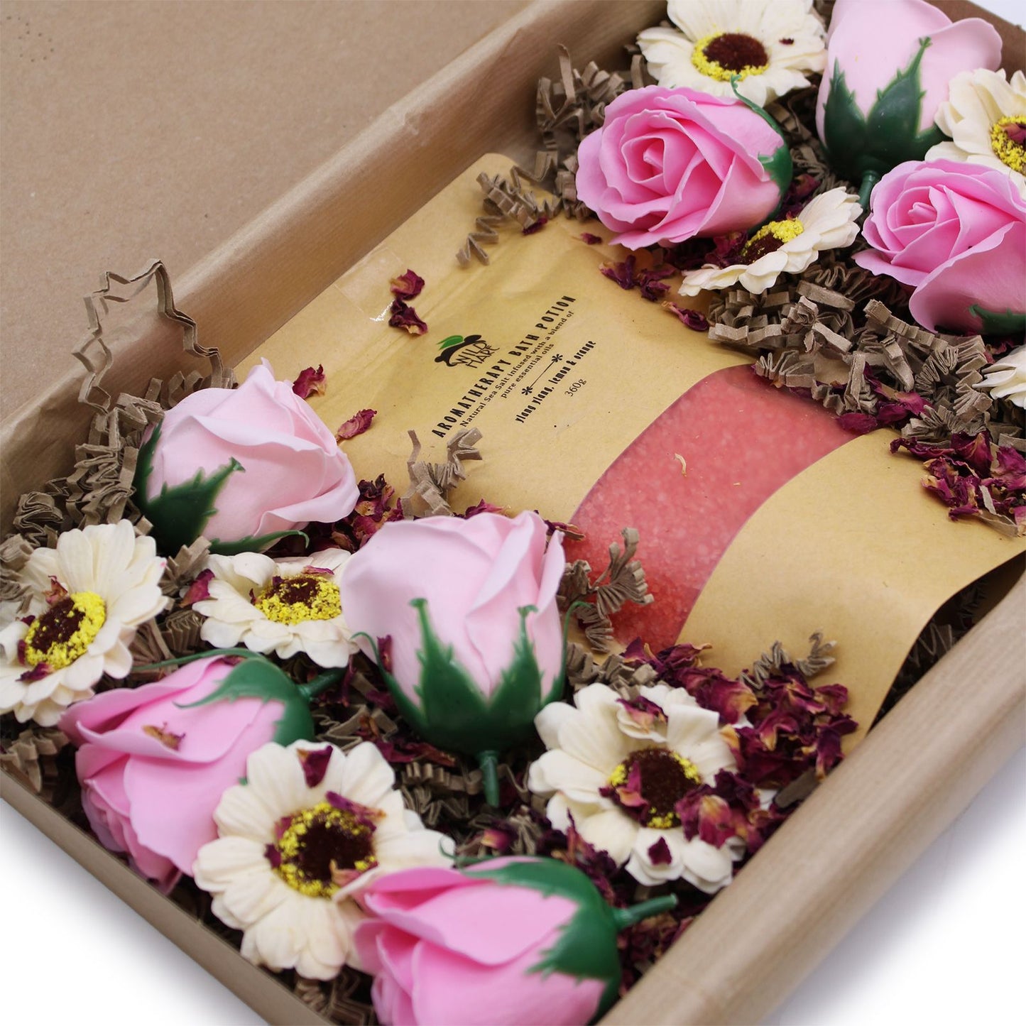 Flora Passion – Verwöhnset mit Blütensalz und Seifenrosen