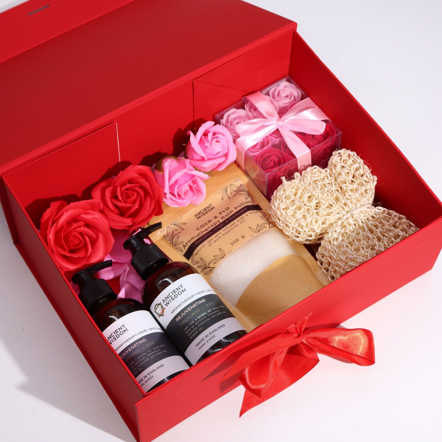 Klassische Geschenkbox in Schwarz – Faltbar, 33 x 25 x 12 cm, mit dekorativer Schleife