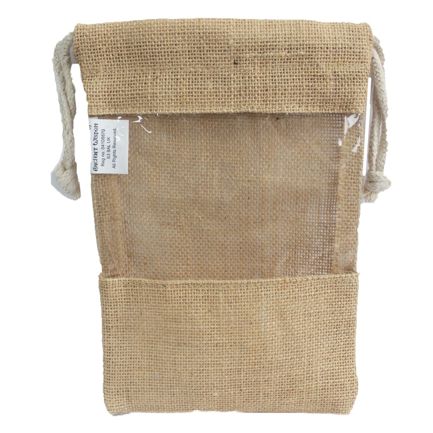 Jutebeutel mit Sichtfenster 25x16 cm – Nachhaltige Präsentationsverpackung