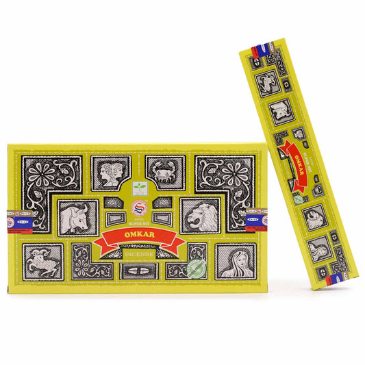 Satya Super Hit Omkar Räucherstäbchen - 15er Packung handgerollt