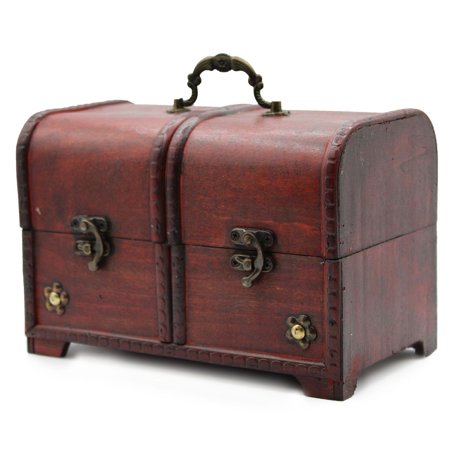 Set mit 3 Vintage-Truhen im Kolonialstil - Handgealterte Aufbewahrungsboxen