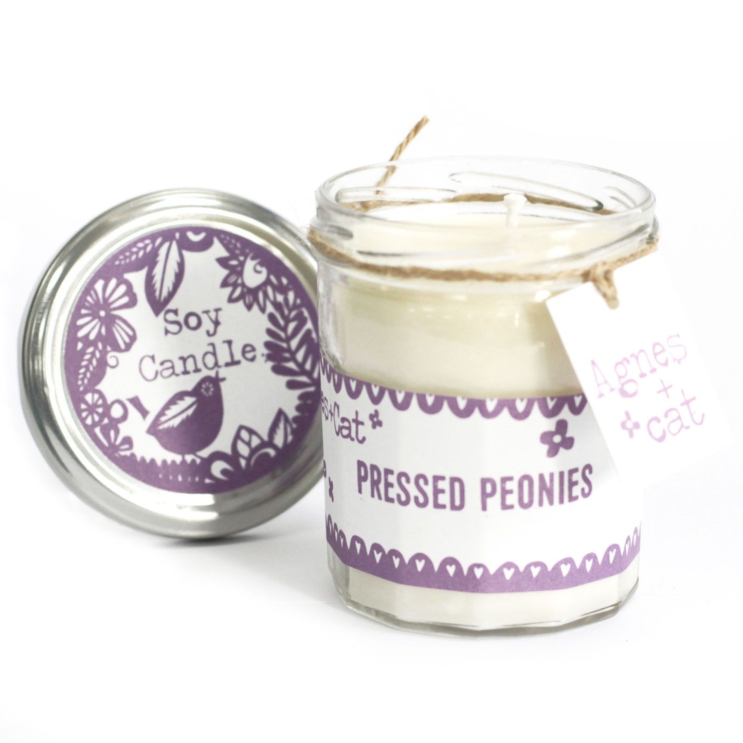 Geschenkbox Verwöhnmoment: Parma Violet Kerze & Badesprudel Seasalt and Moss & Dolly Blue