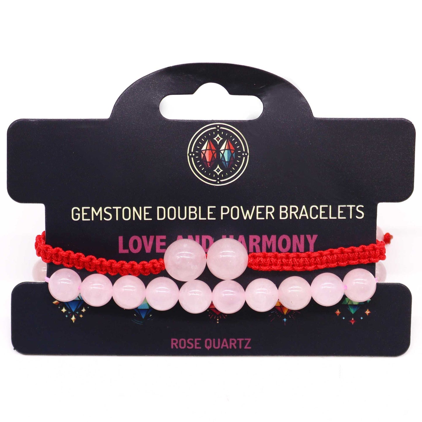 Doppel-Armbandset mit Rosenquarz – Natürliche Edelsteine für Liebe & Harmonie