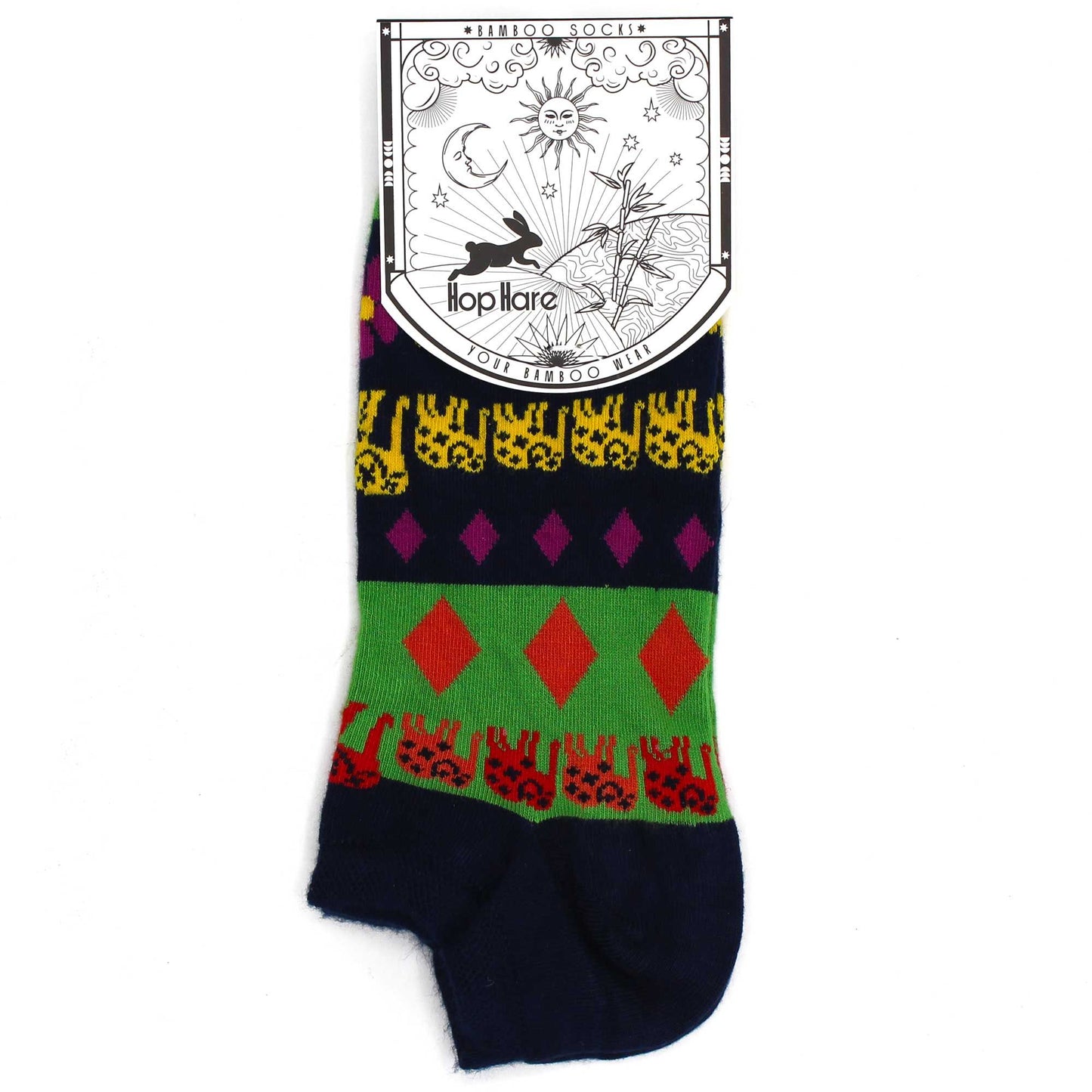 Bambus Socken Low Cut mit Lucky Elephant Motiv – Weicher Komfort