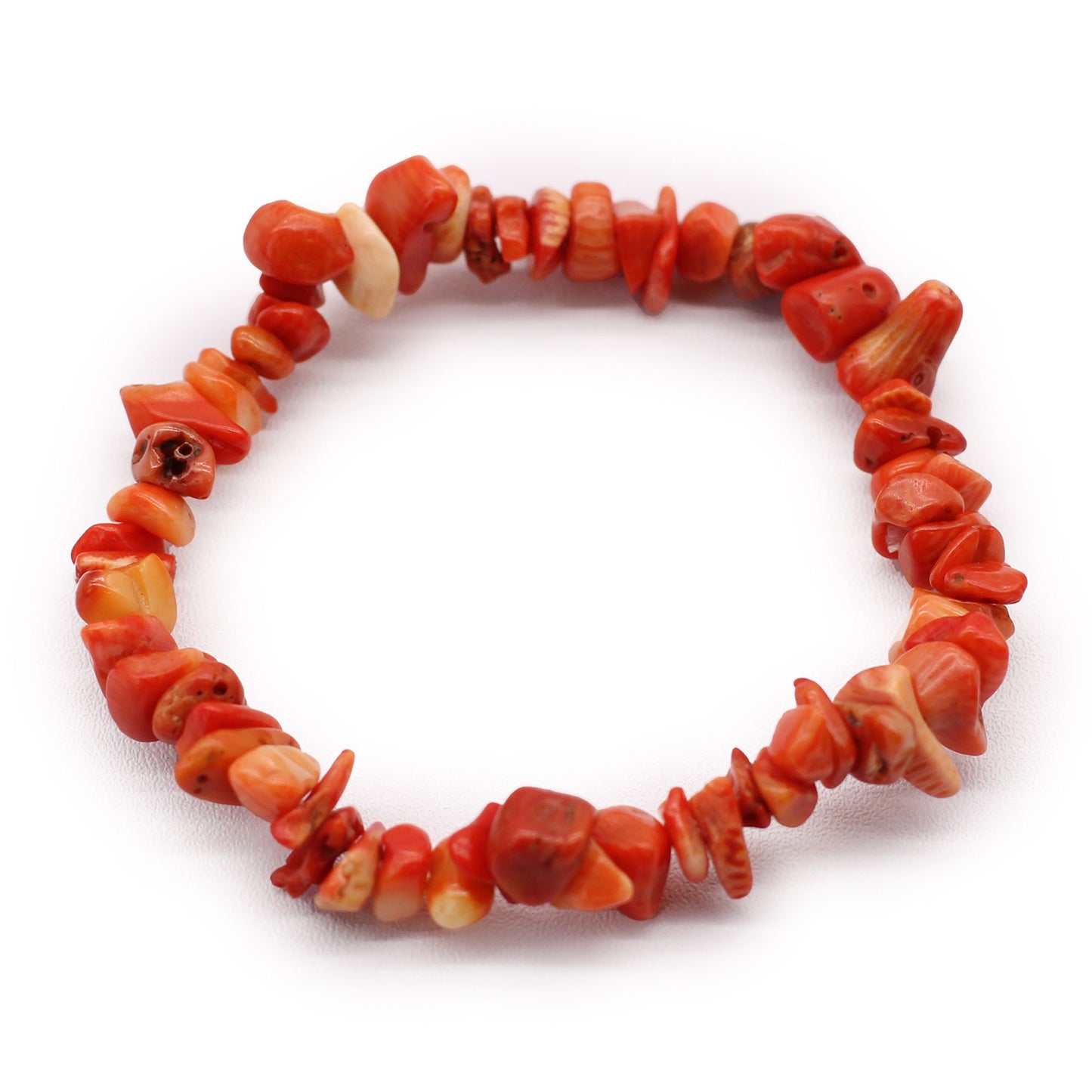 Coralit-Armband mit geschliffenen Steinen – Dehnbarer Schmuck für Ausgeglichenheit