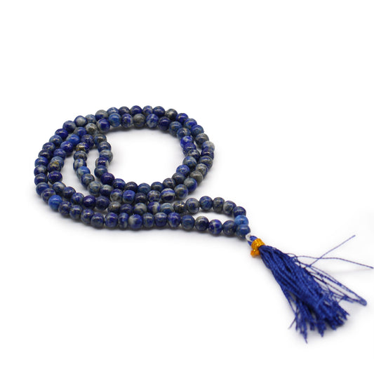 Meditationskette Lapis Lazuli – Handgefertigte Mala mit 108 Perlen