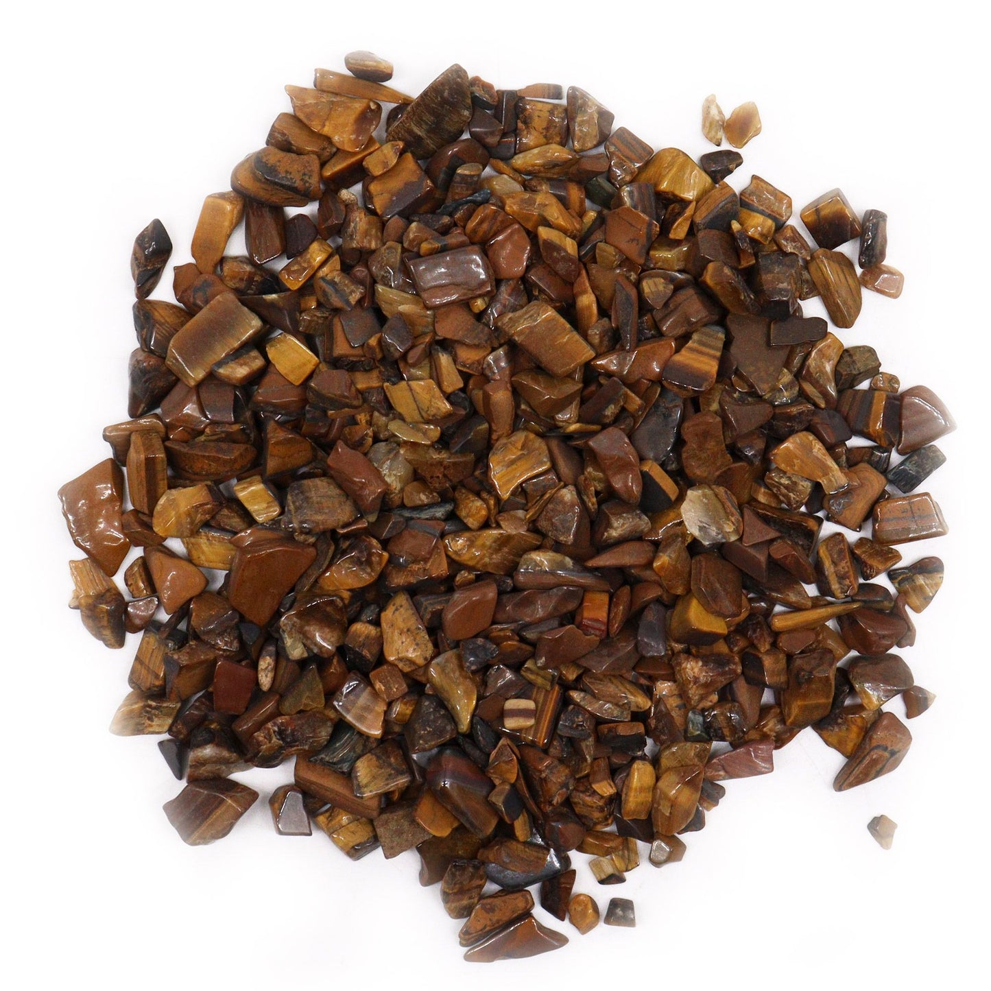 Natürliche Tigerauge-Steinchen 1kg - Dekorative Edelsteinchips in Gold & Braun