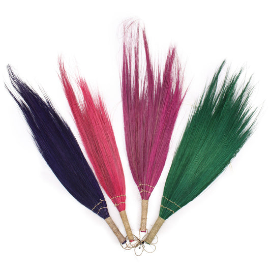Set mit 4 Wandbesen aus Pampasgras & Seegras - Lebendige Farben