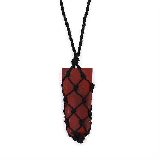 Red Jasper Flachspitzen-Anhänger mit Spitzenbesatz – Handgefertigter Schmuck aus Indien