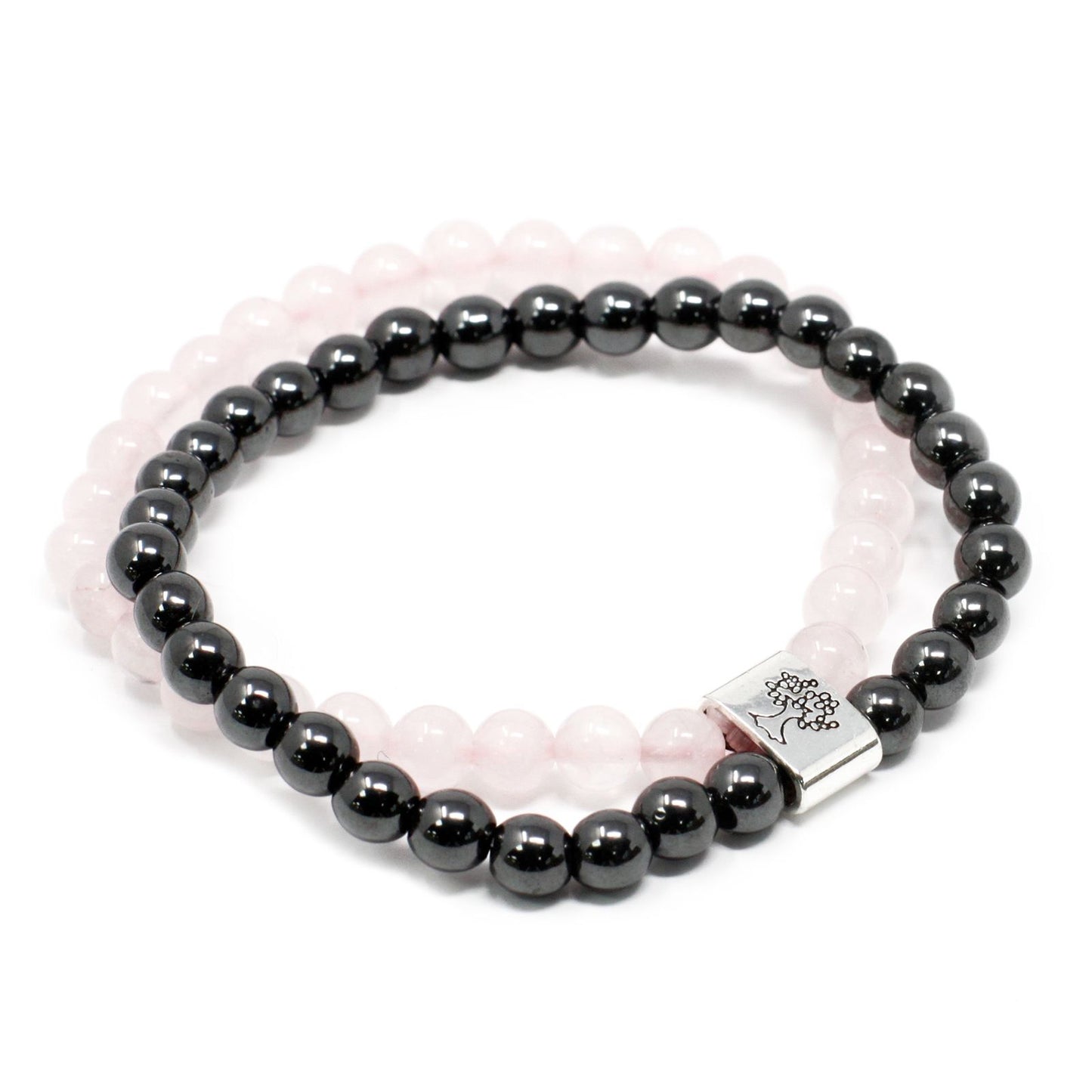 Magnetarmband mit echtem Rosenquarz – Edelstein-Schmuck für Balance & Stil