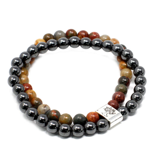 Magnetarmband mit Picasso-Jaspis – Natürlicher Schmuck mit harmonisierender Wirkung