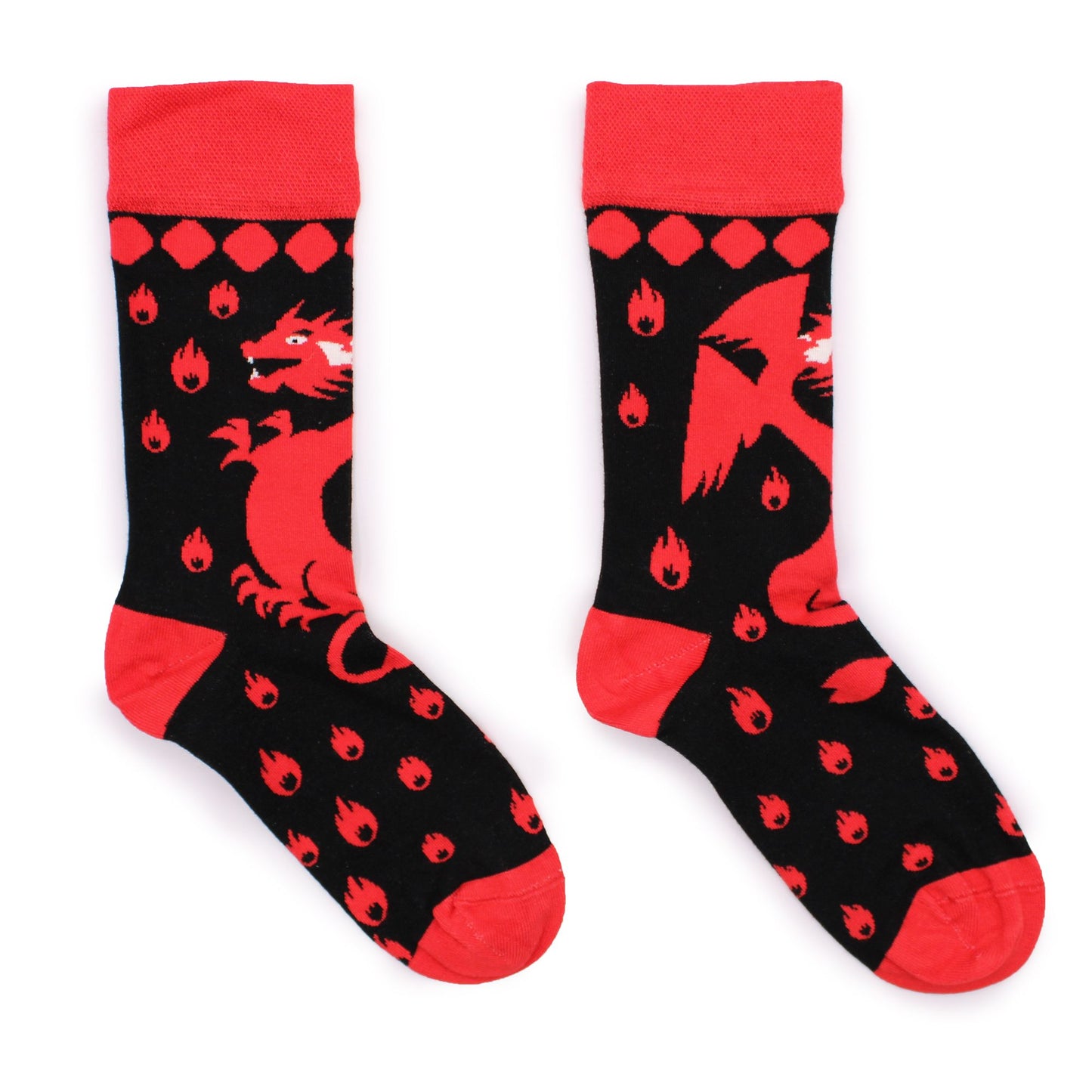 Mystic Bamboo Socken 'Roter Drache' - Größe 36-40