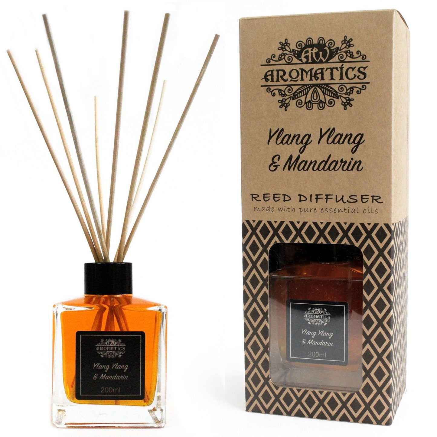 Rattan-Duftdiffusor Ylang Ylang & Mandarine – 200ml für wohltuende Raumluft