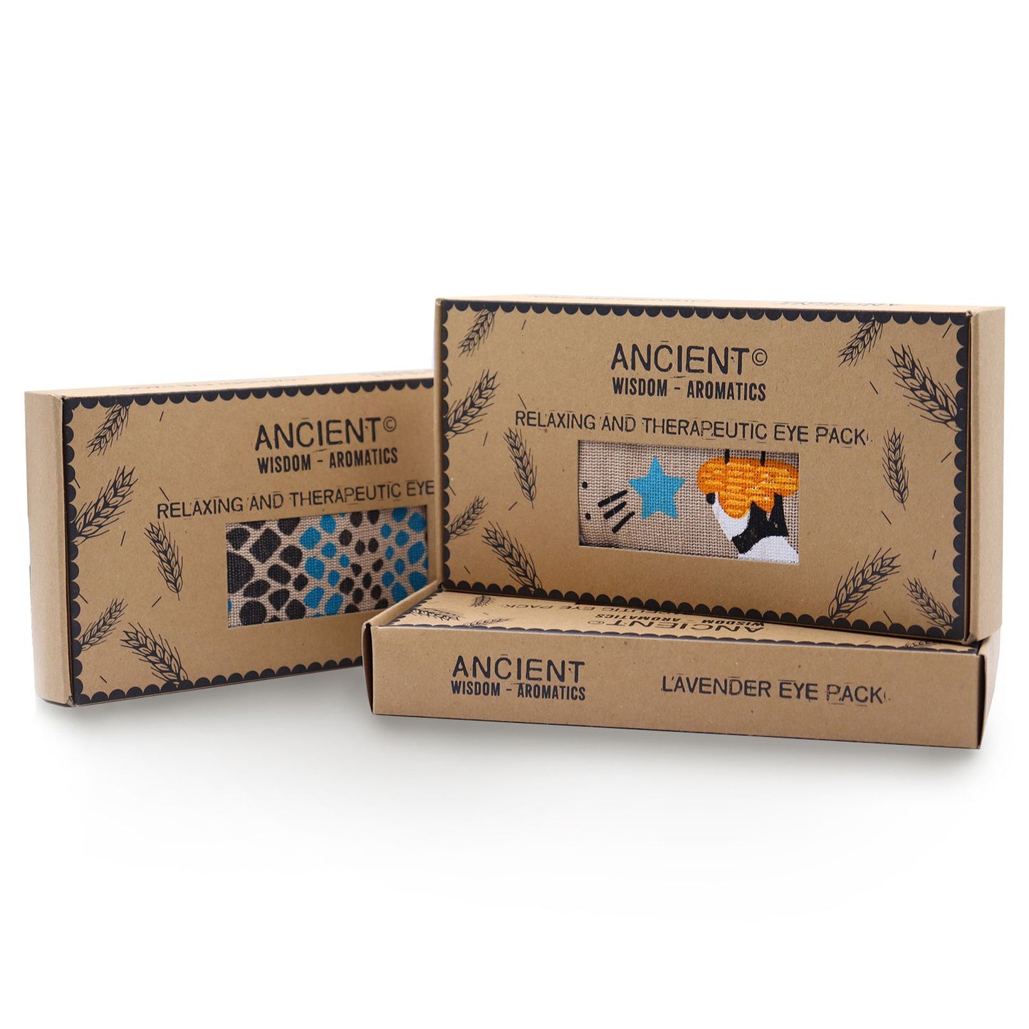 Lavendel Augenkissen in Leoparden-Optik – Naturbaumwolle mit Geschenkbox