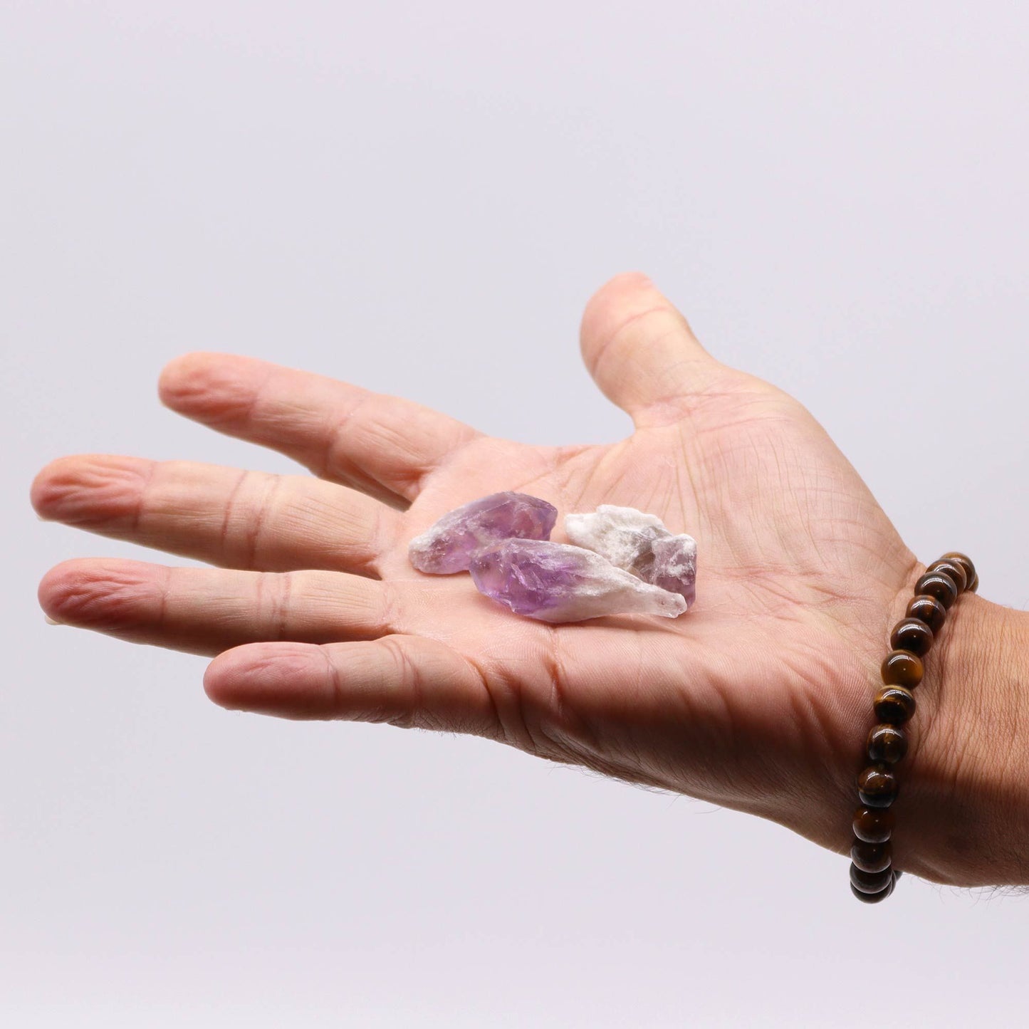 Roh-Amethyst-Punkte Set (500g) | 35-70 Stück | Natürliche Kristalle 20-45mm