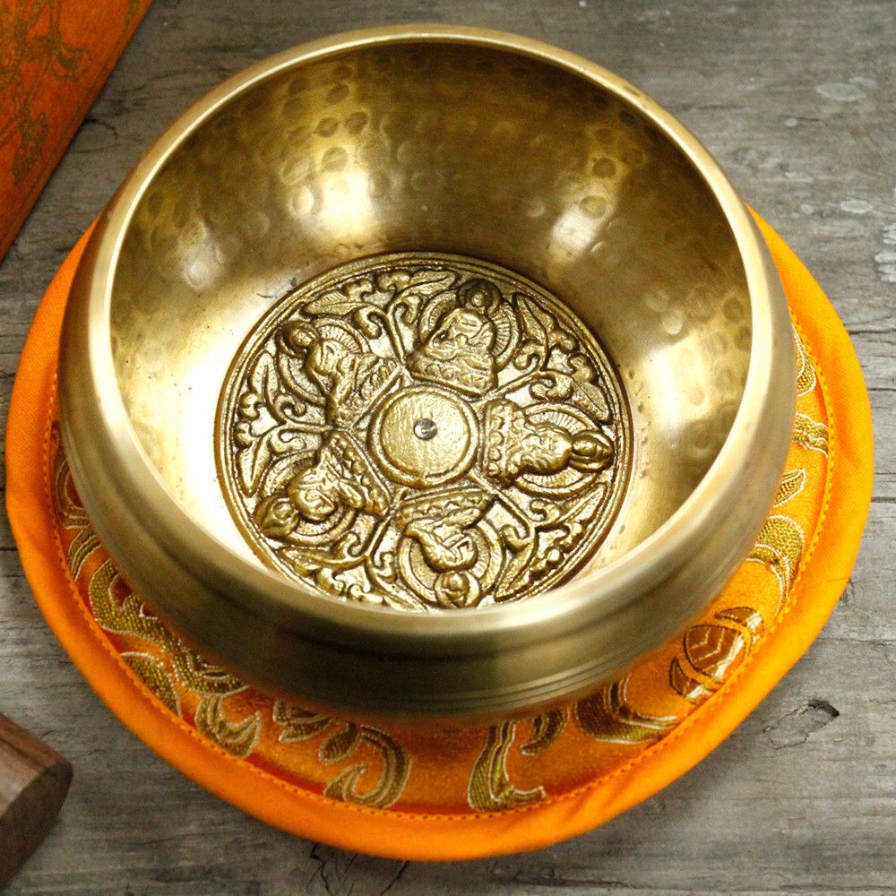 Klangschalen-Set 'Fünf Buddhas' – Handgefertigt in Nepal, 10 cm