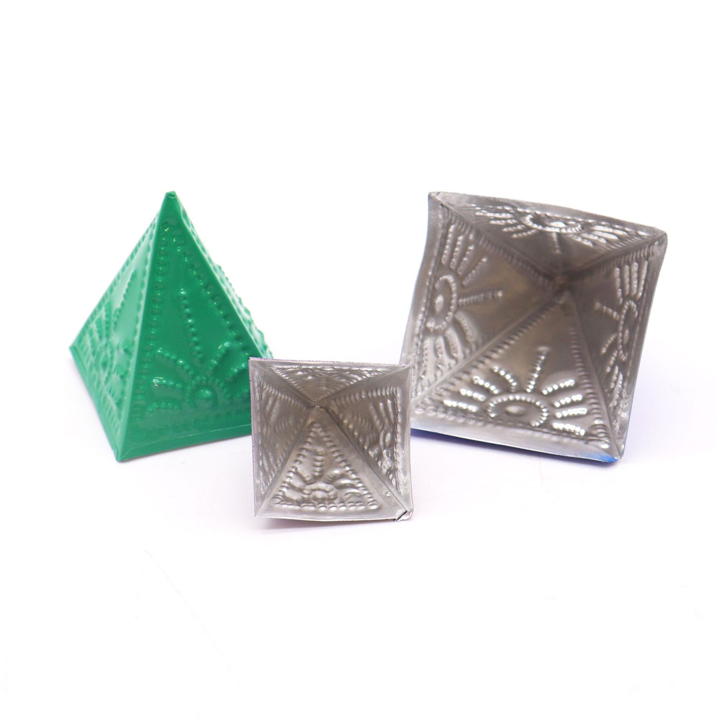 Aluminium-Formenset für Weihrauchpyramiden in drei Farben