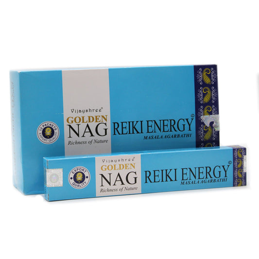 Goldene Naga Reiki Räucherstäbchen (15g) – Handgerollt für positive Energie