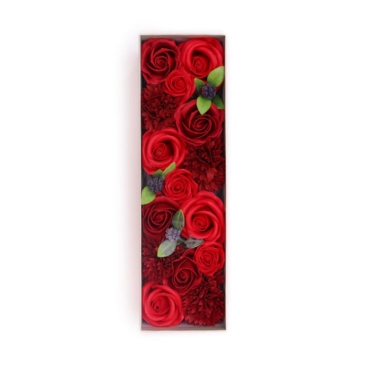 Seifenrosen Arrangement 'Ewige Liebe' – Fertige Luxusbox in Rot