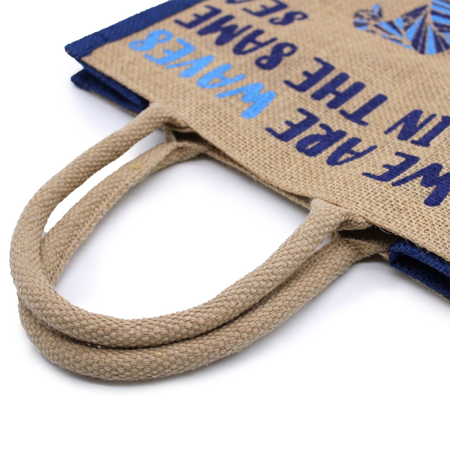 Jute Shopper 'We are Waves' – Nachhaltige Tragetasche mit Statement-Print