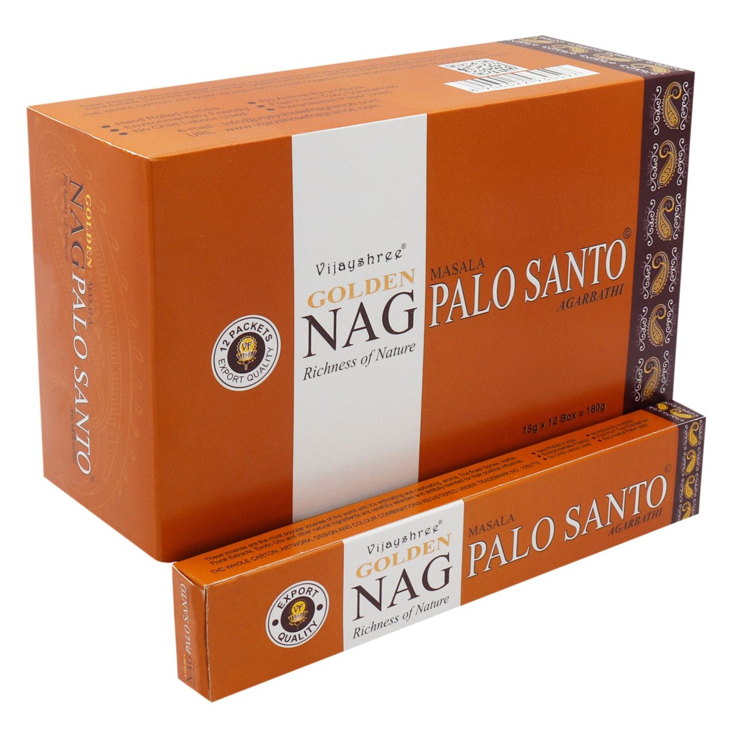 Golden Nag Palo Santo Räucherstäbchen – 15g Premium Packung