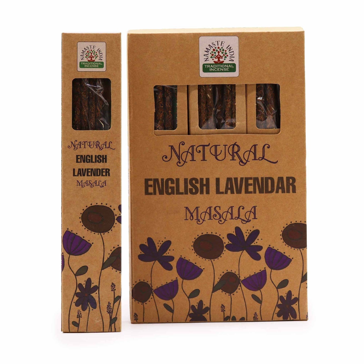 Natural Botanical Masala Räucherstäbchen - Englischer Lavendel (11 Stück)