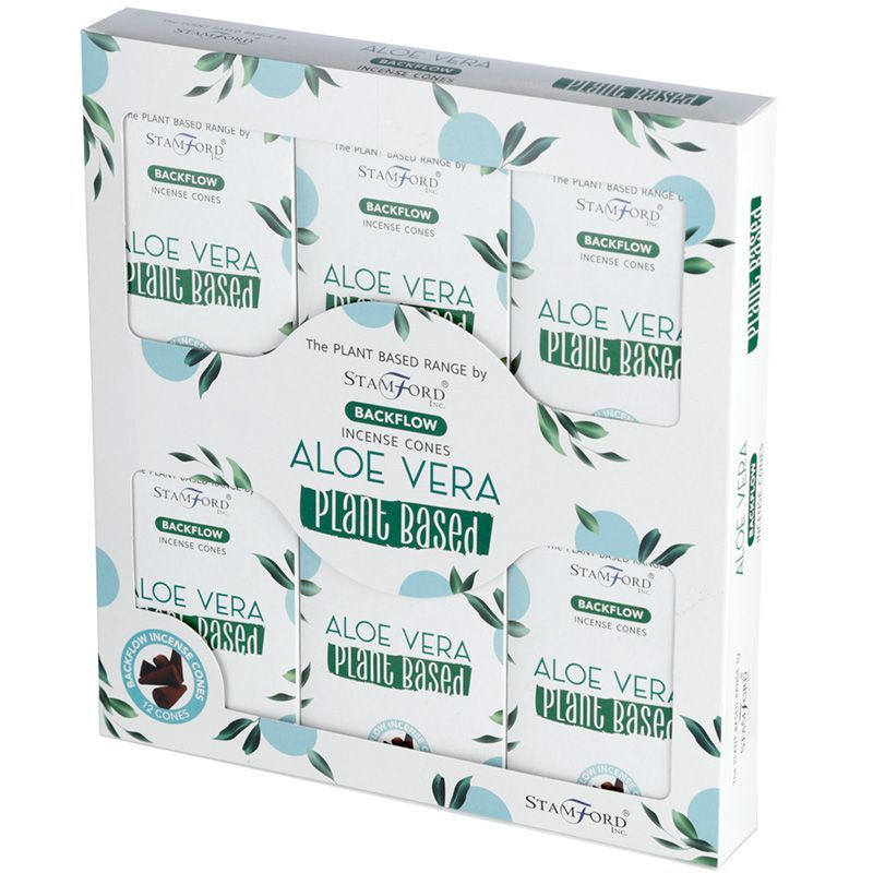 Plant Based Backflow Räucherkegel Aloe Vera - 12 Stück